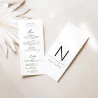 Mariage noir moderne Menu & Carte de la place d'hô