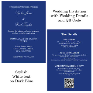 Mariage noir QR Code RSVP Invitation