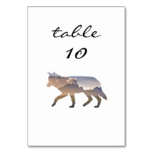 Mariage Numéro de la table Western Rustic Mountain