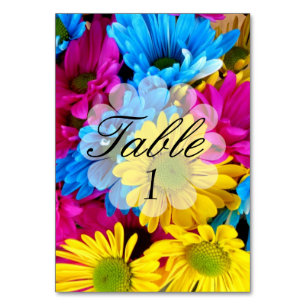 Mariage Numéro de table Cartes Fleurs