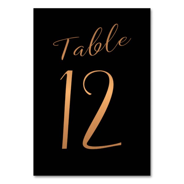 Mariage numéro de table cuivre or parties scintill (Par défaut)