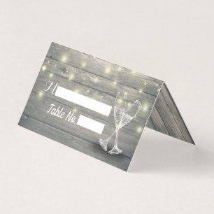 Mariage Numéro de table Escort Champagne Verres Bo