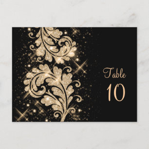 Mariage Numéro de table Floral Parties scintillant
