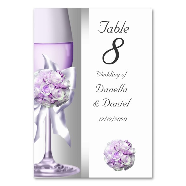 Mariage Numéro de table Lavender Purple Lilac (Par défaut)