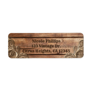 Mariage occidental rustique vintage en bois de den