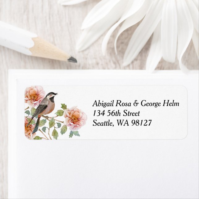 Mariage Oiseau dans les Fleurs (En situation)