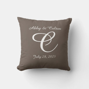 Mariage ou coussin d'anniversaire monogrammed