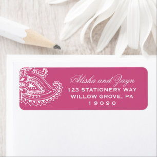 Mariage Paisley indien rose