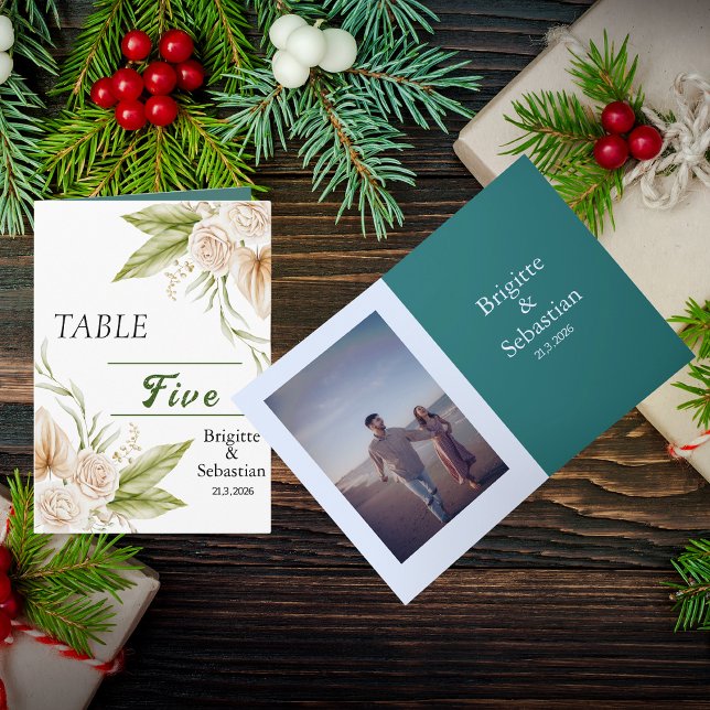 Mariage Pampas plié Numéro de table (Créateur téléchargé)