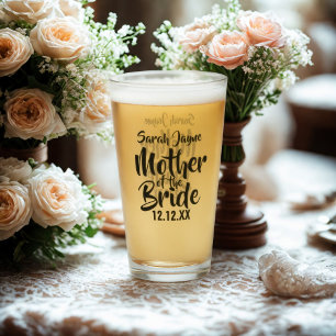 Mariage Parent Mère de la mariée Tumbler en verre