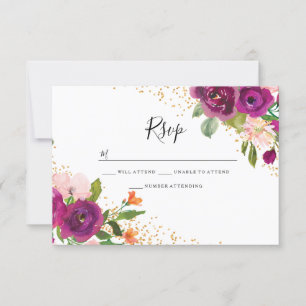 Mariage parfait : Fleur rose Bourgogne RSVP