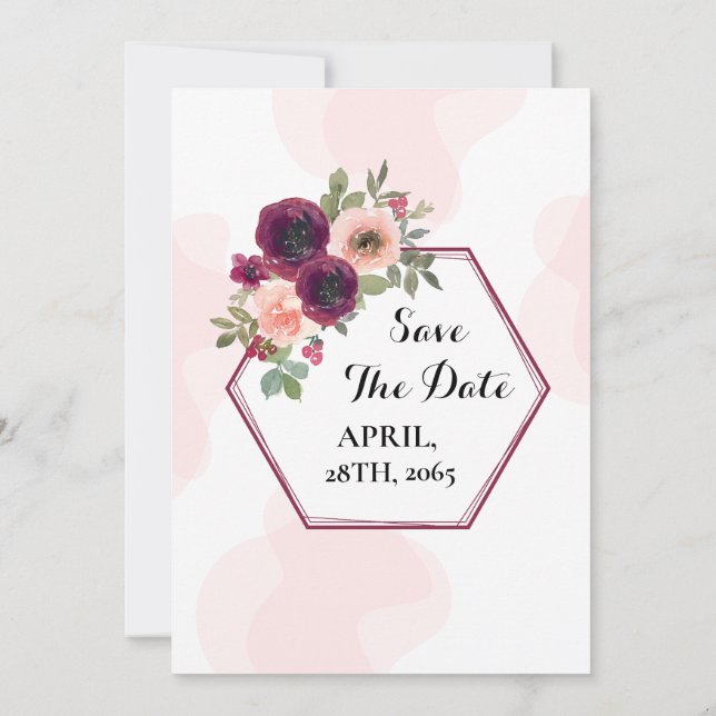 Mariage Pastel Color Invitation Card Design (Dos)