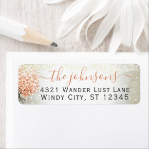 Mariage Peachy Coral Heart Leaf Tree