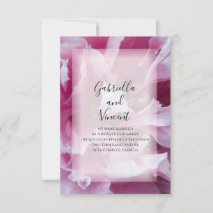 Mariage Peony Rose / Faire-part Elopement