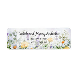 Mariage personnalisé aquarelle fleur sauvage bohèm