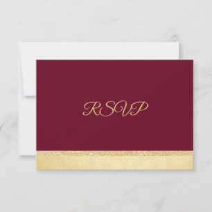Mariage personnalisé automne Bourgogne or RSVP
