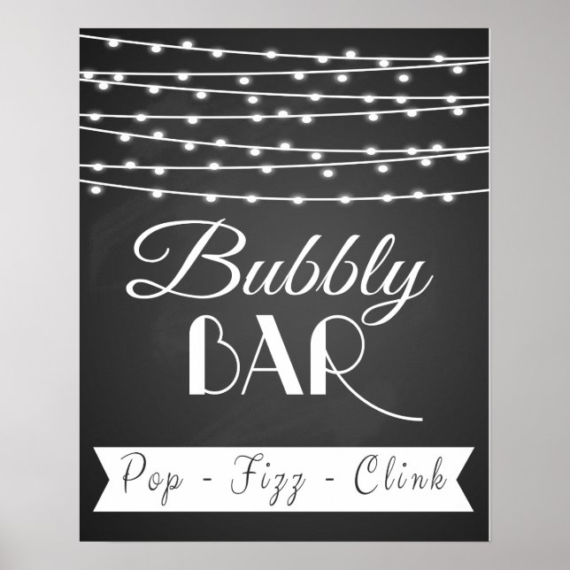 Mariage personnalisé "Bubbly Bar" impression de ta (Devant)