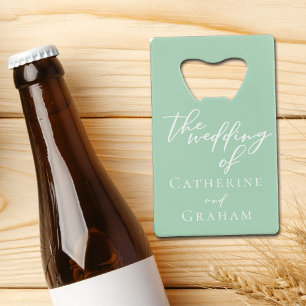 Mariage personnalisé Chic Mint Green White