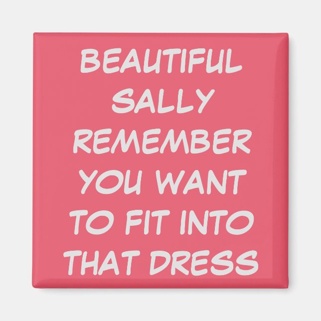 MARIAGE PERSONNALISÉ DRESS FIT DIET MAGNET (Devant)
