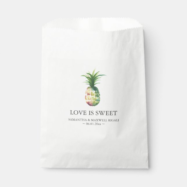 Mariage personnalisé Faveurs Sacs Ananas (Devant)