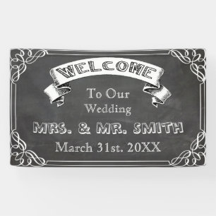 Mariage personnalisé, réunion, bannière de