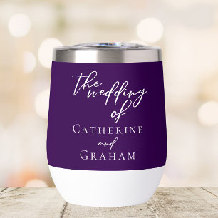 Mariage Personnalisé Typographie Blanche Violet Ro