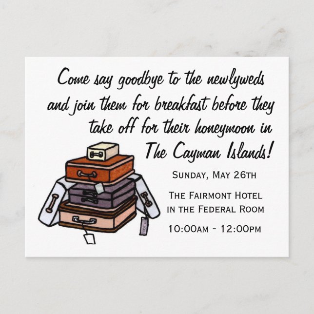 Mariage Petit-déjeuner Invitation (Devant)
