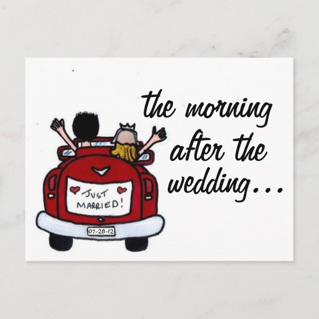 Mariage Petit-Déjeuner Invitation Carte postale (Devant)