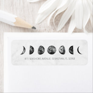 Mariage Phases de la lune de marbre gris céleste
