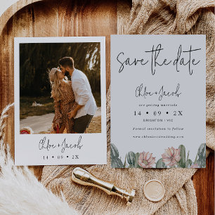 Mariage photo Cactus moderne Enregistrer la carte 