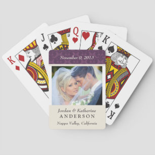 Mariage Photo Cartes de Jeu Personnalisées