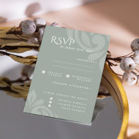 Mariage photo classique Damask Pale Olive RSVP