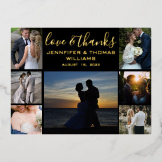 Mariage photo Collage Carte de remerciements