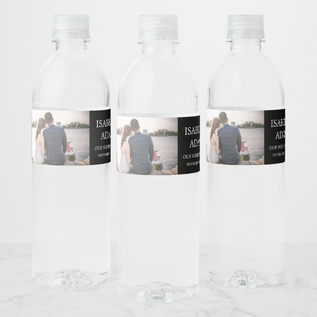 Mariage Photo Custom Étiquette de bouteille d'eau (Bouteilles)