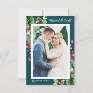 Mariage photo de Noël marié faire-part