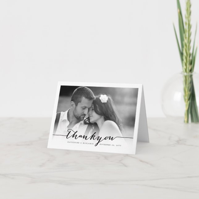 Mariage photo design moderne Merci (Devant)