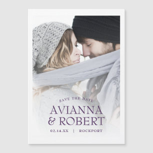 Mariage Photo Enregistrer la date Invitation magné