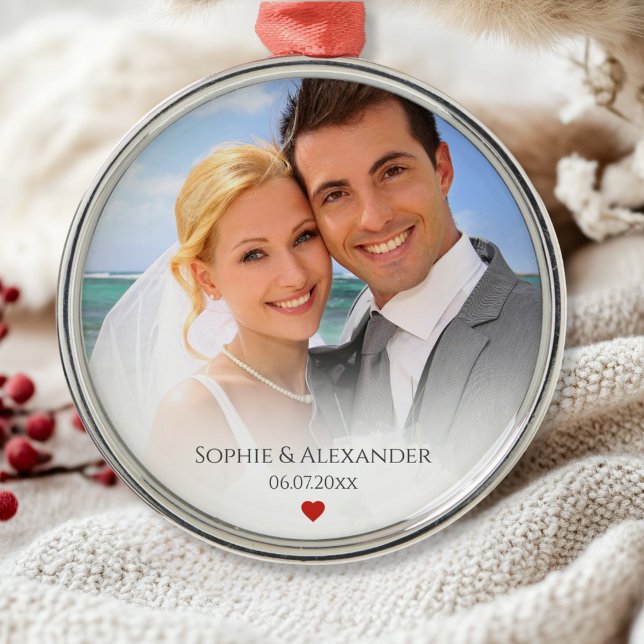 Mariage Photo et Date Ornement (
Wedding Photo and Date Ornament)