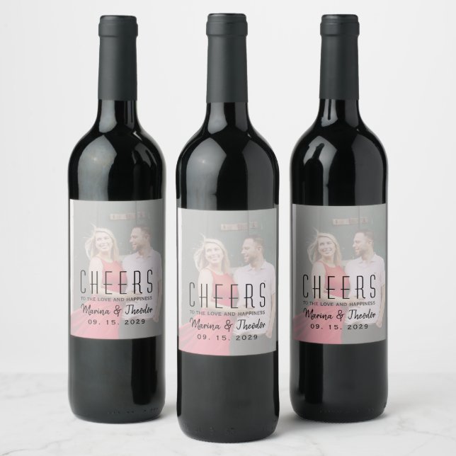 Mariage photo Étiquette de bouteilles de vin (Bouteilles)