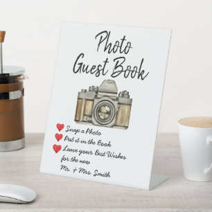 Mariage Photo Livre d'or Panneau Table haut Livre 