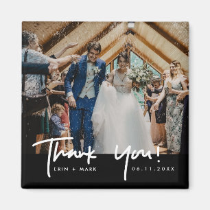Mariage Photo Merci Favor Magnet