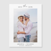 Mariage photo minimaliste tendance Faire-part Magn