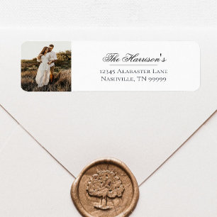 Mariage photo moderne Adresse de retour BLANCHE