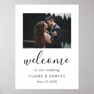 Mariage photo moderne Calligraphie Affiche de bien