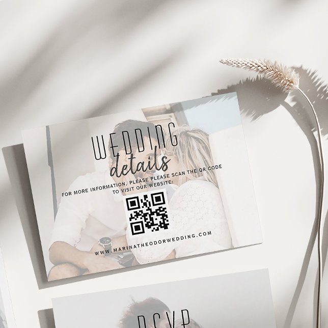 Mariage photo moderne Détails Carte QR (Créateur téléchargé)
