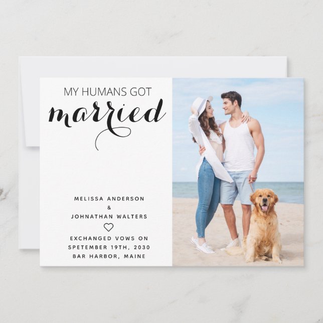 Mariage photo moderne Elopement Faire-part (Devant)