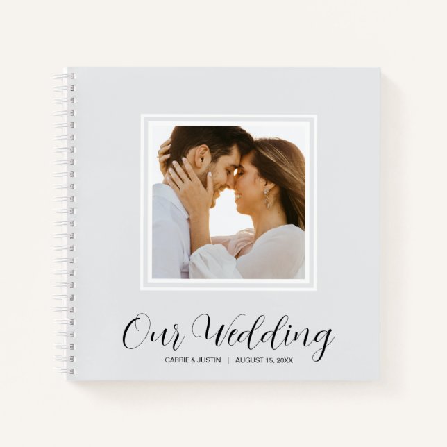 Mariage photo moderne Spiral livre d'invité (Devant)