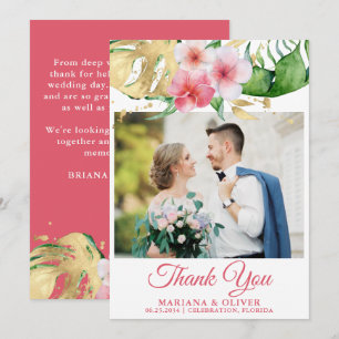 Mariage Photo Palmiers tropicaux Invitation floral