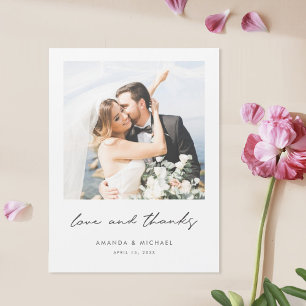 Mariage photo personnalisé moderne Magnet de Merci