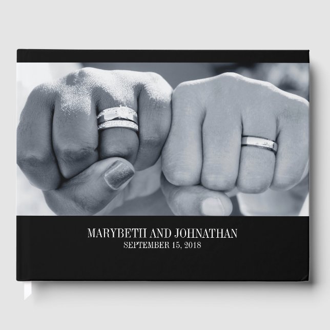 Mariage photo simple et élégant Livre d'invité (Recto)